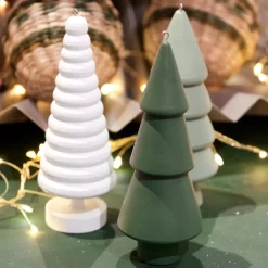 Abete da appendere in legno (H15 cm) Armonia Menta bianca