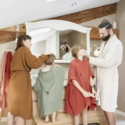 Online Accappatoio da bagno in garza di cotone Gaïa Biancheria Bagno|Accappatoio