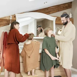Outlet Accappatoio in garza di cotone L/XL Gaïa pampa Biancheria Bagno|Accappatoio