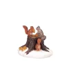 Accessorio Lemax (H3,4 cm) Scoiattoli e tronco d'albero