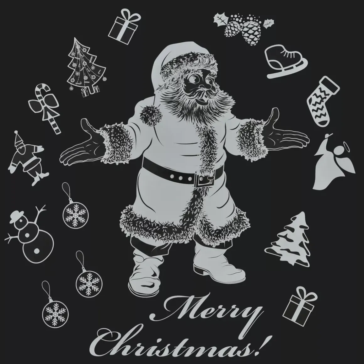 Adesivi di Natale per finestra Merry Christmas