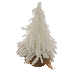Albero decorativo in juta (H27 cm) Innevato Bianco