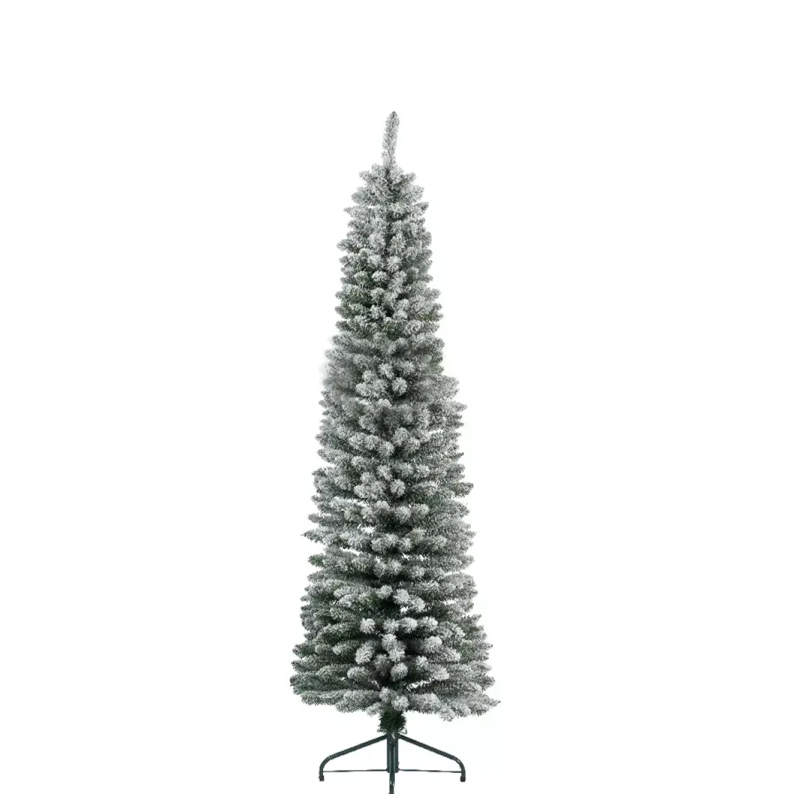 Albero di Natale artificiale Narrow Alt. 180 cm Verde innevato