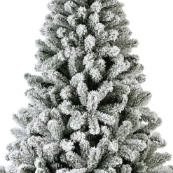 Albero di Natale artificiale luminoso 320 LED H210 cm King Verde innevato