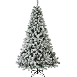 Albero di Natale artificiale King Alt. 210 cm Verde innevato