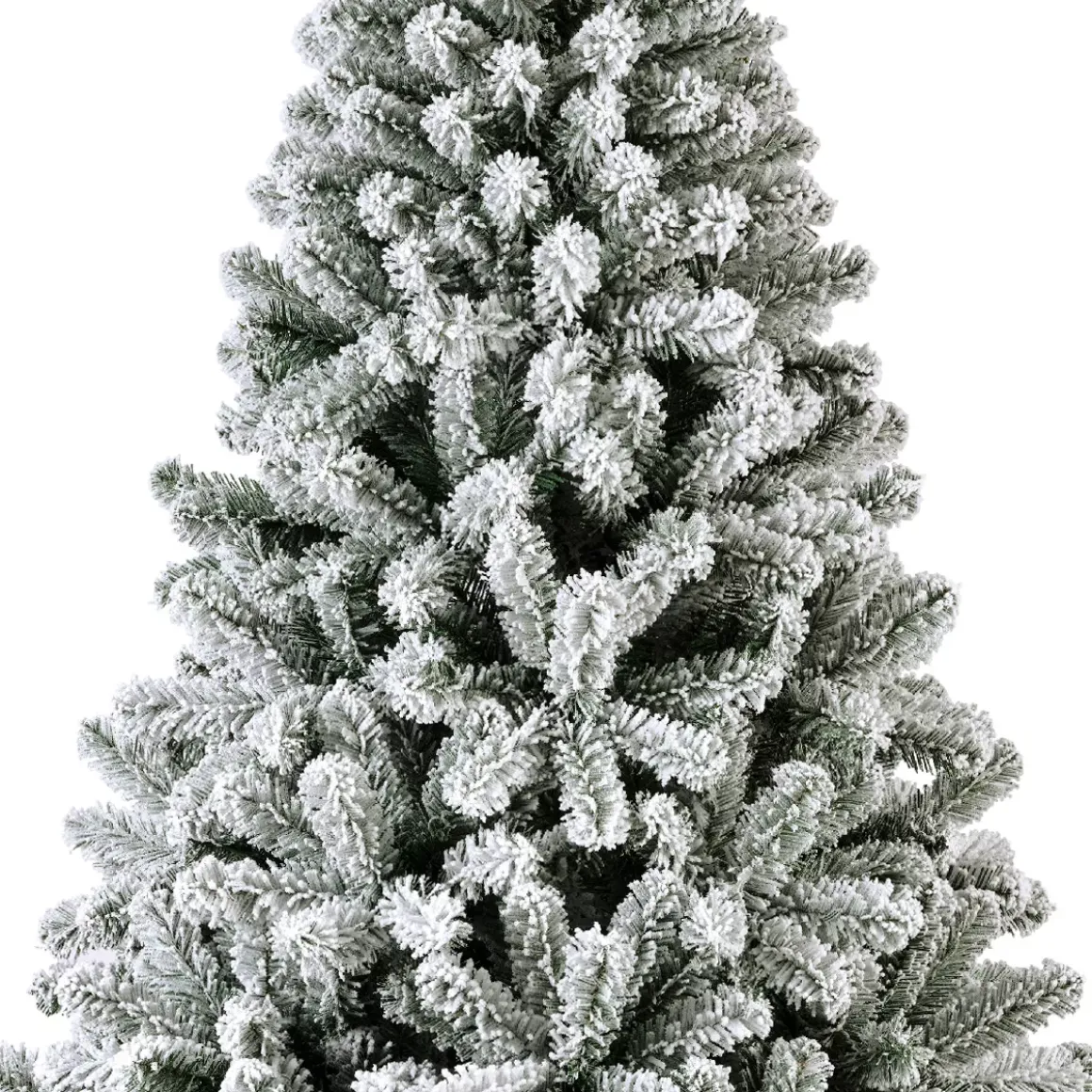 Albero di Natale artificiale luminoso 640 LED H300 cm King Verde innevato