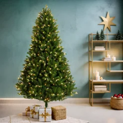 Albero di Natale artificiale luminoso 520 LED (H240 cm) Barrow Verde abete