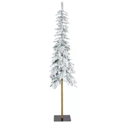 Albero di Natale artificiale Sierra Alt. 120 cm Verde innevato