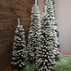 Albero di Natale artificiale Narrow Alt. 240 cm Verde innevato