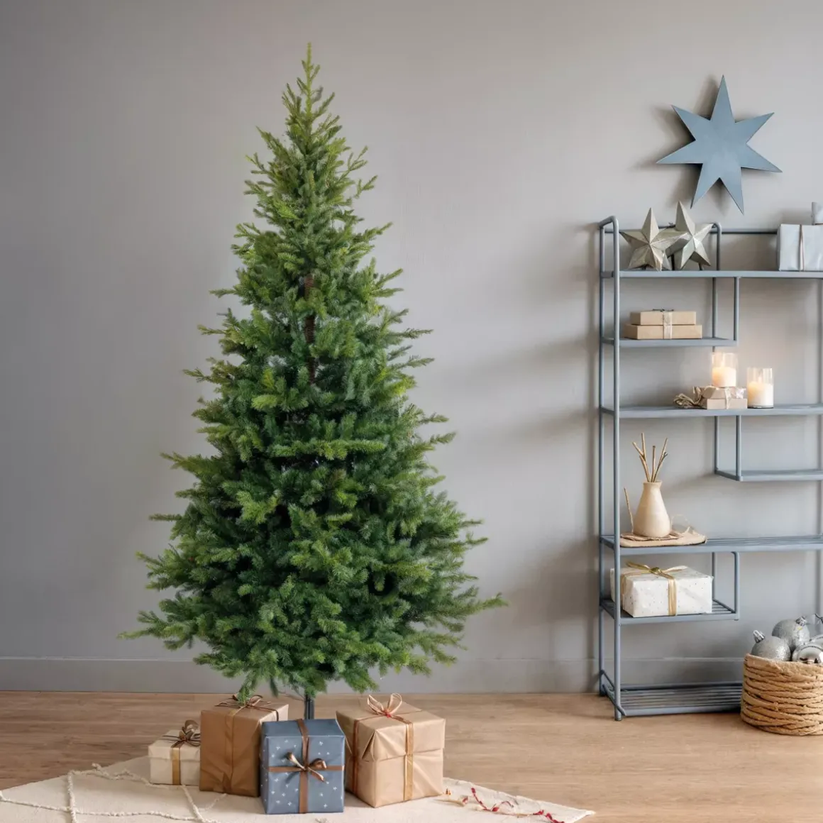 Albero di Natale artificiale Allix Alt. 180 cm Verde abete