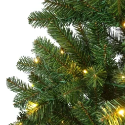 Albero di Natale artificiale luminoso 320 LED H210 cm King Verde albero