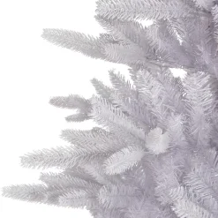 Albero di Natale artificiale H210 cm Odense Bianco iridescente e glitterato