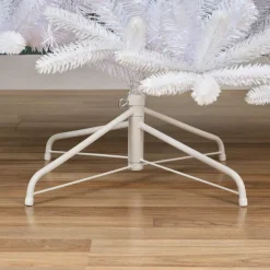 Albero di Natale artificiale H210 cm Odense Bianco iridescente e glitterato