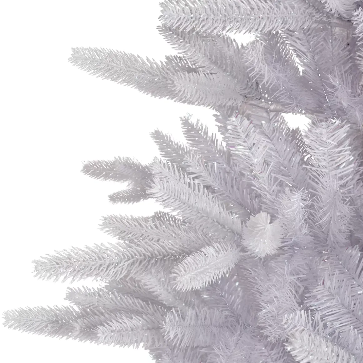Albero di Natale artificiale H180 cm Odense Bianco iridescente e glitterato