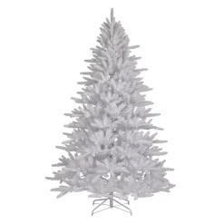 Albero di Natale artificiale H180 cm Odense Bianco iridescente e glitterato