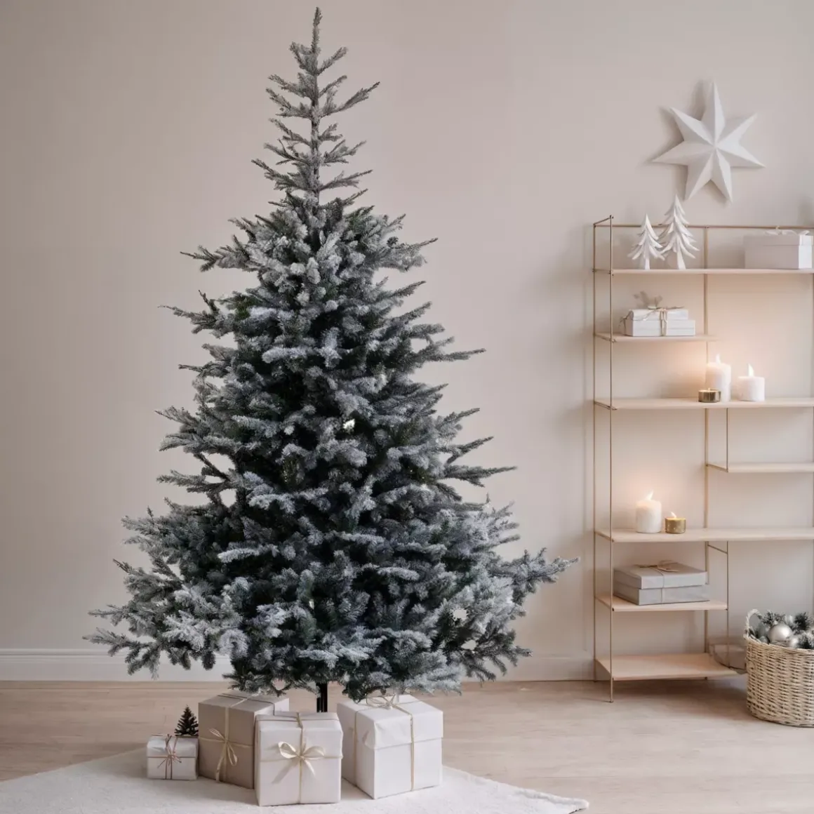 Albero di Natale artificiale Glorious Alt. 240 cm Verde innevato