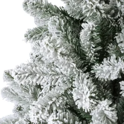 Albero di Natale artificiale luminoso 200 LED H150 cm King Verde innevato