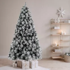 Albero di Natale artificiale Vancouver Alt. 180 cm Verde innevato