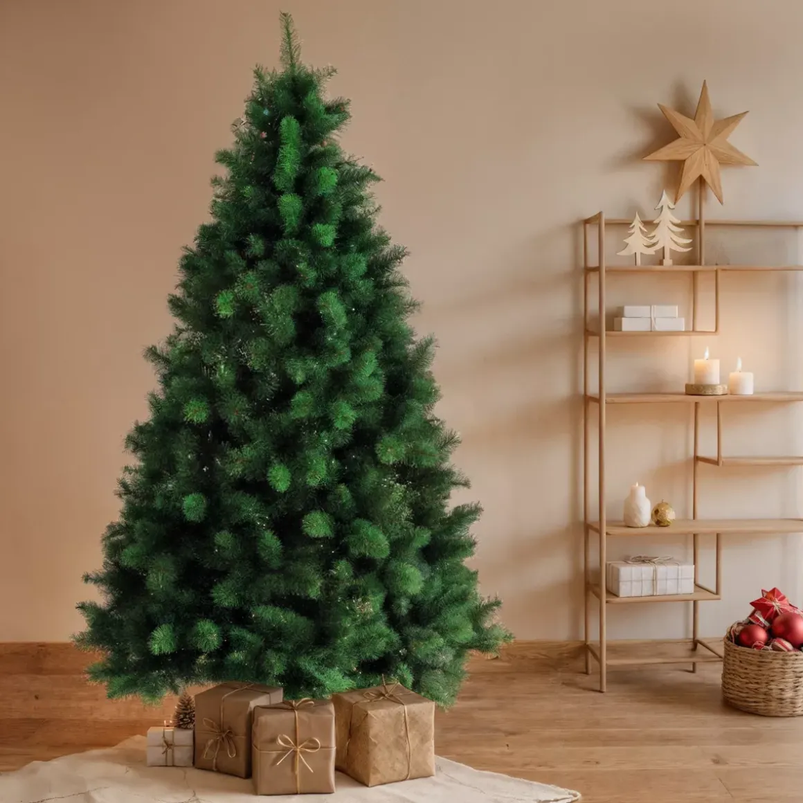 Albero di Natale artificiale Edmonton Alt. 240 cm Verde abete