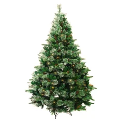 Albero di Natale artificiale luminoso H180 cm Washington Lusso Verde abete