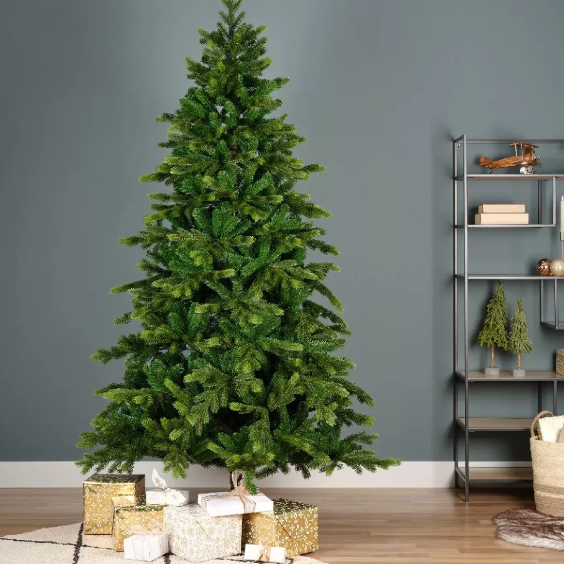 Albero di Natale artificiale Caucasia Nordmann Alt. 150 cm Verde abete