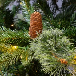 Albero di Natale artificiale luminoso H240 cm Washington Luxe Verde abete