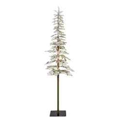 Albero di Natale artificiale luminoso 150 LED H180 cm Sierra Verde innevato