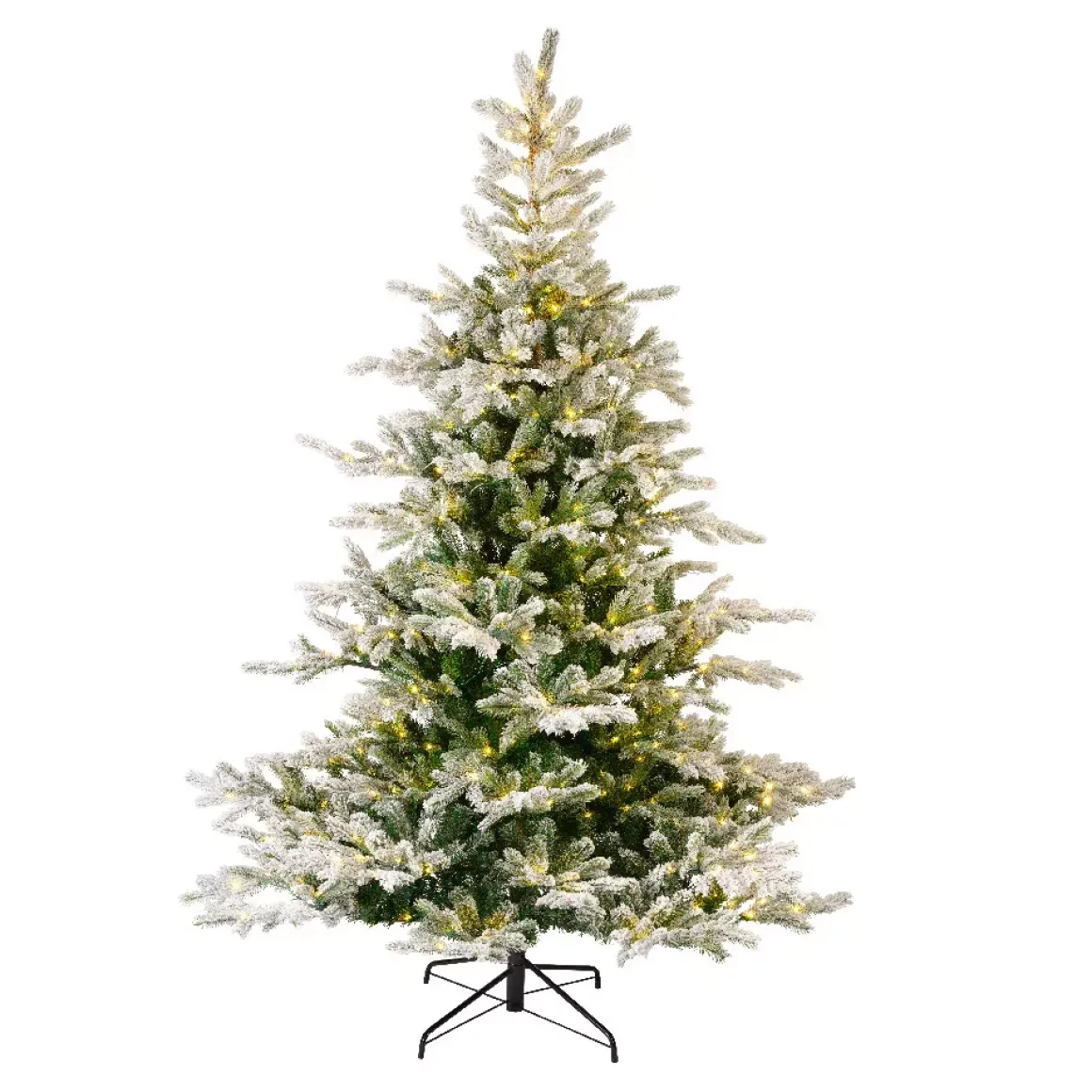 Albero di Natale artificiale luminoso 700 LED (H240 cm) Glorious Verde innevato