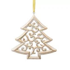 Albero di Natale da appendere (14.5 cm) Arabesque Bianco