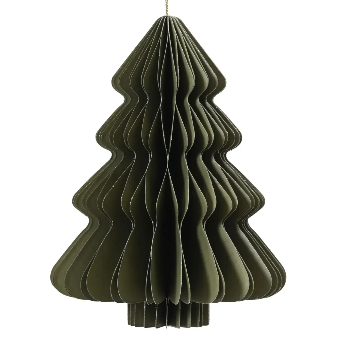 Albero di Natale di carta da appendere (H15 cm) Chiusura Magnetica Verde