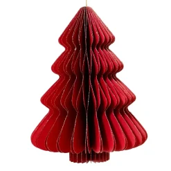 Albero di Natale in carta da appendere (H15 cm) con chiusura magnetica Rosso