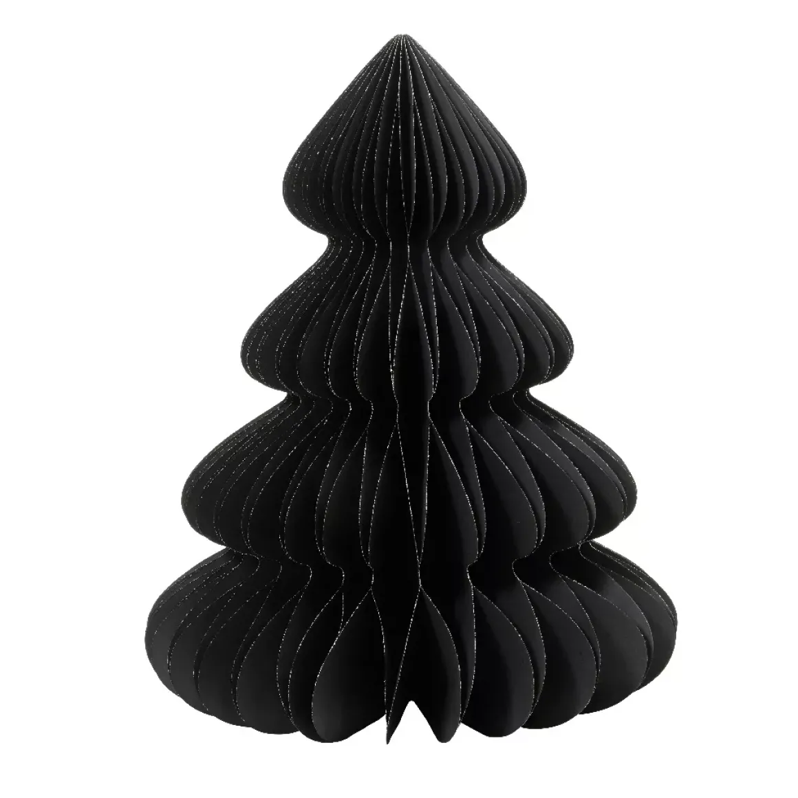 Albero di Natale in carta da tavolo (H60 cm) Chiusura Magnetica Nero