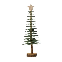 Albero di Natale in feltro da tavolo (H37 cm) Stile chalet Verde