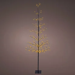 Albero luminoso 360 LED (H180 cm) Abete invernale Bianco caldo dorato