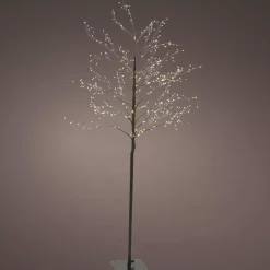 Albero luminoso 720 LED (H180 cm) Holly Platano Nero e bianco caldo