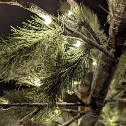 Albero luminoso 96 LED (H180 cm) Pino Clarius innevato Bianco caldo