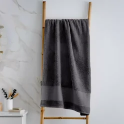 Asciugamano bagno cotone bio (70 x 130 cm) Méline Grigio tempesta