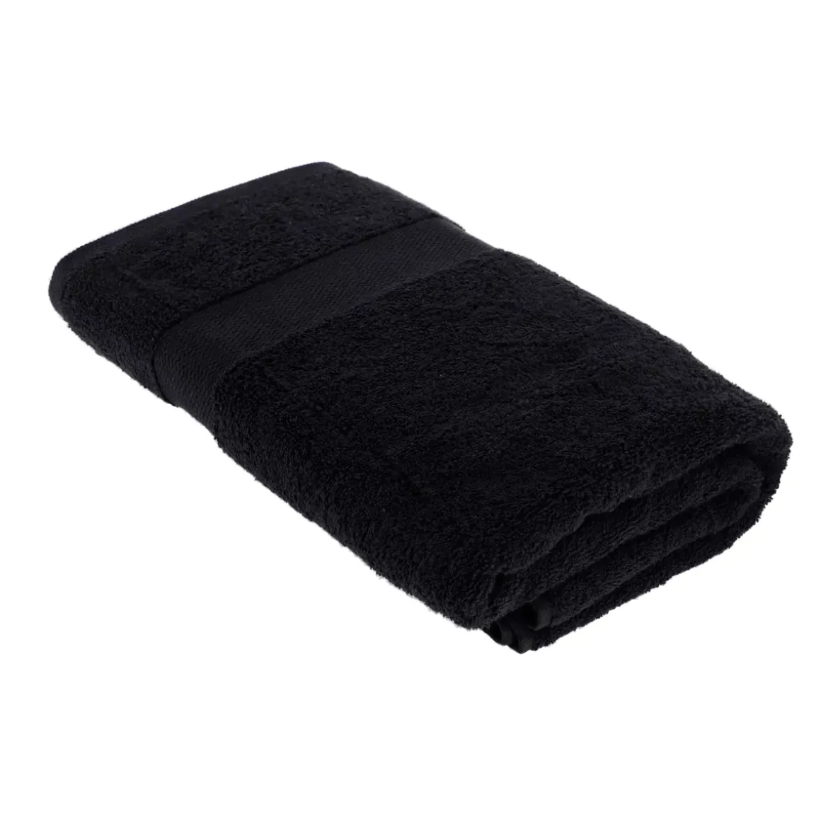 Asciugamano da bagno cotone (90 x 150 cm) Timeless Nero