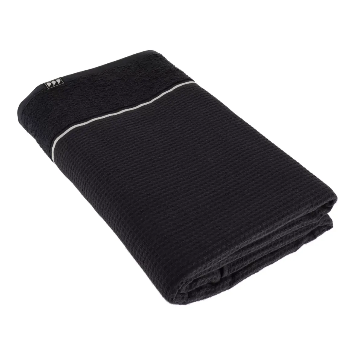 Asciugamano da bagno in cotone a nido d'ape (90 x 150 cm) Japandi Nero