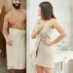 Best Asciugamano da bagno in garza di cotone Gaïa pampa Biancheria Bagno|Asciugamani Bagno