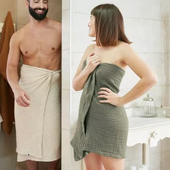 Asciugamano da bagno in garza di cotone Gaia Biancheria Bagno|Asciugamani Bagno