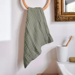 Sale Asciugamano da bagno in garza di cotone (70 x 130 cm) Gaïa Biancheria Bagno|Asciugamani Bagno