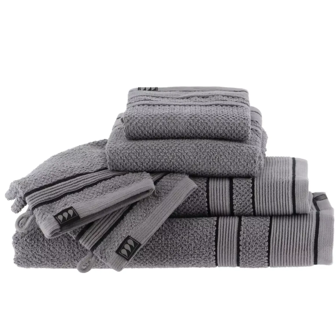 Asciugamano (70 x 130 cm) Black Line Grigio / nero