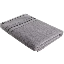 Asciugamano (70 x 130 cm) Black Line Grigio / nero