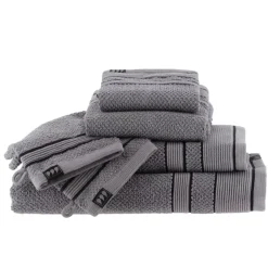 Asciugamano (90 x 150 cm) Black Line Grigio / nero