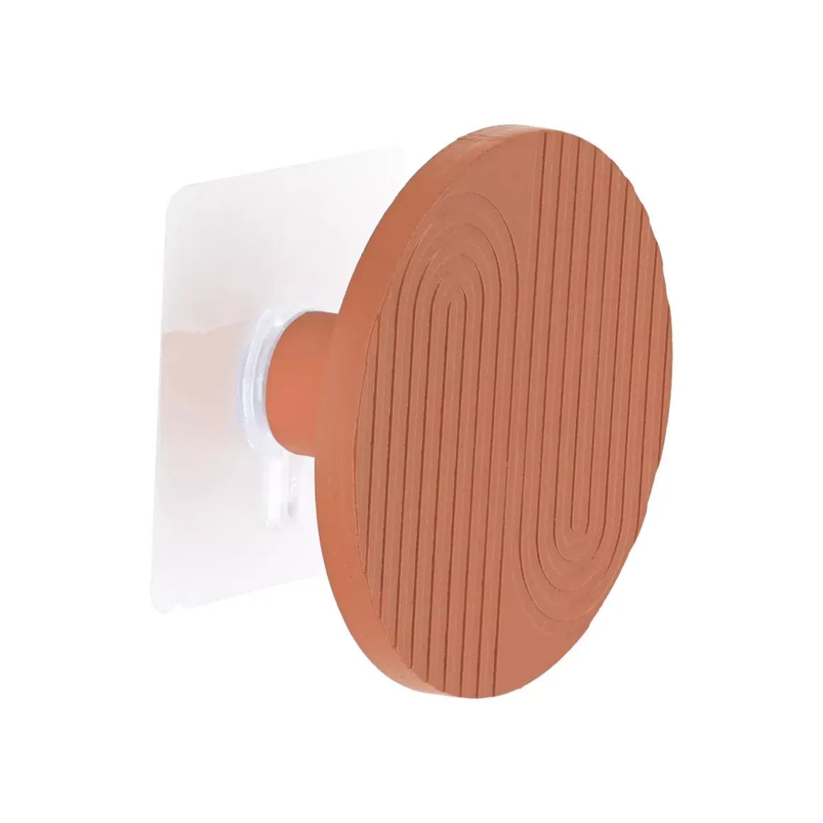Attaccapanni adesivo in bambù (8 cm) Boho-chic Terracotta