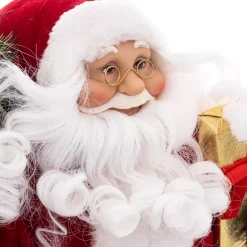 Babbo Natale decorazione tradizionale velluto (H45 cm) Felix e regali