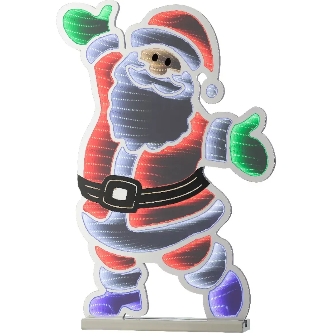 Babbo Natale luminoso 438 LED (H60 cm) Infinity Bianco freddo/multicolore