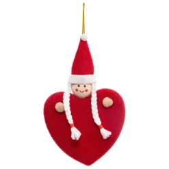 bambolina cuore di Natale Rosso