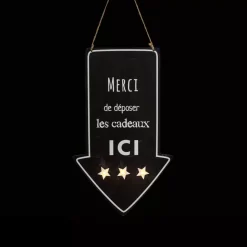 Banner luminoso a pile freccia ianco caldo e nero